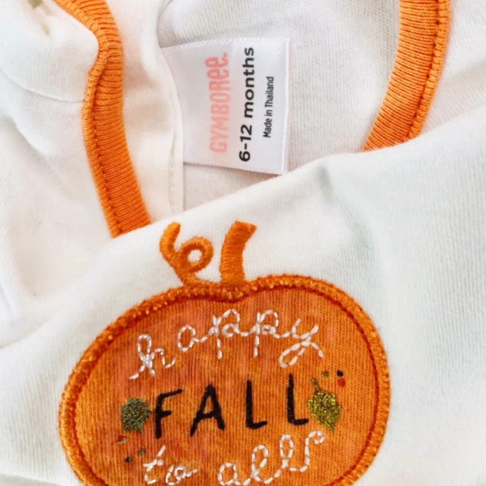 Infant Festive Fall Dress Cotton Long Sleeve TuTu size 6mo -12 Mo.